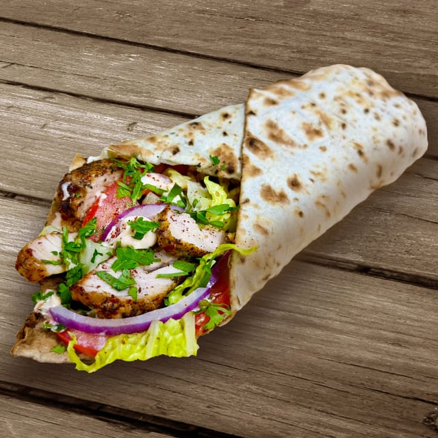 Pork Kabob Wrap.